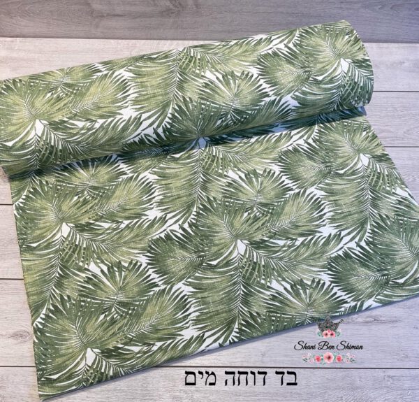 בד עמיד במים טרופי ירוק