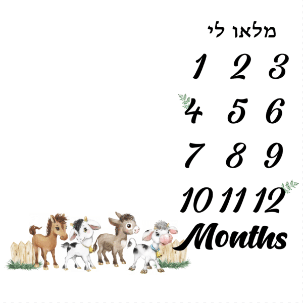 פנל שמיכת חודשים חיות בחווה מרובעת