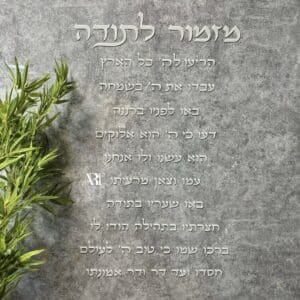 קיט מזמור לתודה דגם ארט